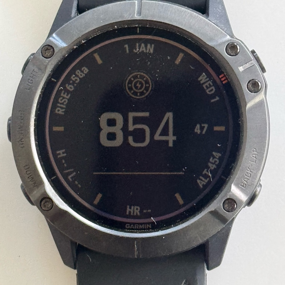 Garmin Fenix 6X Pro Solar Smartwatch - Black and Green - Picture 3 of 4